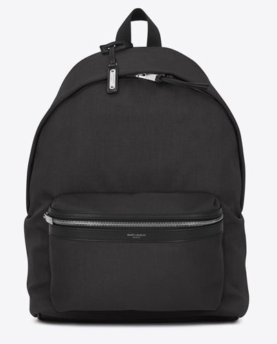 CITY BACKPACK IN NYLON CANVAS AND LEATHER