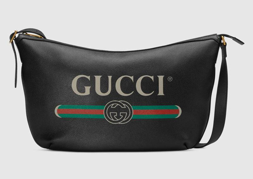 GUCCI プリント ハーフムーン ホーボーバッグ